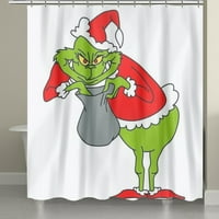 Zavjesa za tuširanje Grinch kupatilo dekor Grinch estetska moderna tkanina vodootporna zastor za tuširanje