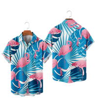 Slobodno vrijeme Flamingos Boys Havajska majica cvjetni ispis kratkih rukava odjeća za odmor na plaži