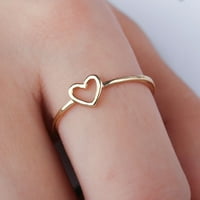 Biplut Žene Jednostavno izdubljeno-out srce za srce Valentine predložite poklon nakita krugova