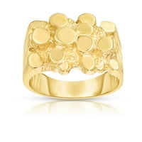 Floreo 10k žuto zlato nevevan gust nugget prsten
