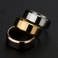 LOMUBUE Prsten unise nehrđajućeg čelika Ogledalo lagani prsten za prste za vjenčanje