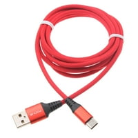 Tip-C Red 6ft USB-C kabel za Google Pixel 4A 5G - punjač Kabel za napajanje Long pletenica Brzo naboj