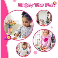 Cvjetni obrtni komplet za djecu, šareno dugme i filc cvijeće, vazni umjetnički igrački i zanatski projekat