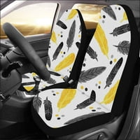 Set auto-sjedala pokriva pločasto-perjani univerzalno automatsko prednje sjedala Zaštitni za auto, suv