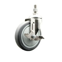 Servisni kotač marke od nehrđajućeg čelika Slaba navodna matica točak Termoplastični gumeni točak i
