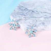 Snowflake cvijet plava ušna naušnica Gemstones Dangler za žene