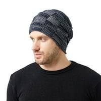 Zimska pletena šešir pali plus baršunast za zaštitu hrpa hrpa hrpa glava na mornaricu
