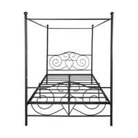Keeld size Metalni nadstrešni krevet, krevet na platformi sa 12.4''h ispod prostora za pohranu za odrasle