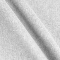 Puntoco Wemens Plus Veličina veličine, ženske pamučne lane čvrste tipke dugih rukava majica bluza bijela
