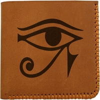Muškarci Boginja Wadjet oka ručno izrađena prirodna originalna vučna kožna novčanica