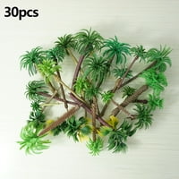 Leke Mješoviti model drveća Kokosov palminski ljestvica DIY Park Rainforest Scenery Izgled