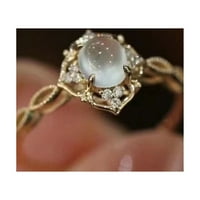 Prsten za žene Senior Sweet Moon Light Stone Otvaranje ženske šuplje modno svjetlo Luksuzni visokokvalitetni