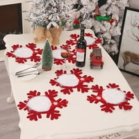 Božićne snježne pahulje švedski gnome trkač stolnjak stolnjak placemat kućni dekor višebojna tkanina