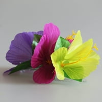 Havajska cvijeća za kosu za kosu višebojna hibiskus cvijeća za kosu za kosu za zabavu na plaži
