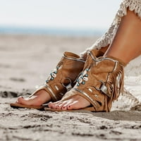Azrijske žene djevojke retro boemske tassel sandale rimske plažne cipele čizme