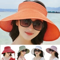 Meidiya ženski ljetni sklopivi široki rudni plažni šeširi slamki šeširi za sunčanje