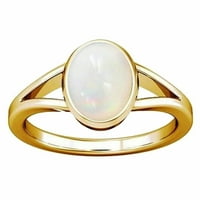 Divya Shakti 7.25-7. Carat Opal Bijeli Opal Gemstone Panchdhatu prsten za muškarce i žene