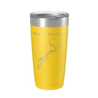 Melton Hill Lake Map Tumbler Travel Gol izolirani laserski urezani šalica za kafu Tennessee oz Teal