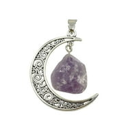 Ogrlice za žene prirodni kvarcni kristalni privjesak čakre liječenja dragulja nakita Mjeseče nakit na