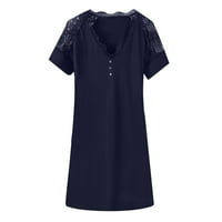 Haljina za žene za žene, ženska pruga cvjestom cvjetnim tenčicama za rezervaciju O-izrez T-majice Boho