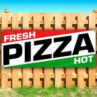 Svježa pizza vrući oz vinil banner sa metalnim grommeticama