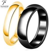 Sterling srebrni zlatni crni rodijumski obloženi vjenčani vend obećava Udobnost prstenasti