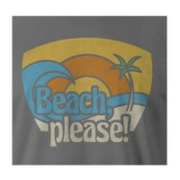Plaža krunice, molim te smiješne vintage izgleda majica