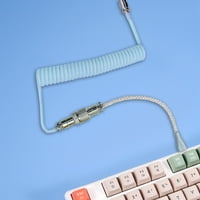 Cleanians namotani USB C kabl za igranje tastature RGB kabel sa dvostrukim rukavima s odvojivim metalnim