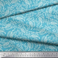 Soimoi pamučna voile tkanina od listova i paisley blok otisak šivaći tkaninski dvorište širom