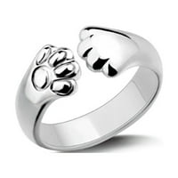 Srebrni mačji životinjski prstenovi za žene sterling srebrni mačići za prstenje nakit nakit majčini