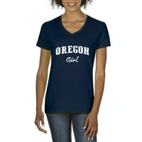 Arti - Ženska majica V-izrez kratki rukav - Oregon Girl
