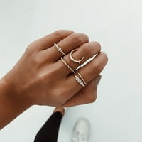 Ženski prsten, vintage mjesečev zglobni prsten za prste boje Bohemian Podesivi zglobni nakit