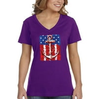 Xtrafly odjeća ženska sidra američka zastava za zastavu Majica Američka jedro mornarska pomorska vojna