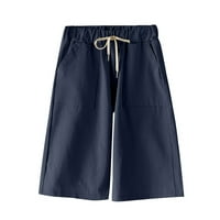 Ganfancp ženske ljetne kratke hlače Ležerne prilike za pete hlače Ravne hlače za noge Jedini elastični