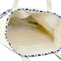 Ženska personalizirana kupovina torba monogram plava antikne riblje balentne patentno pismo k