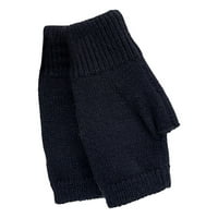 Heiheiup žene jesen i zima jednostavna čvrsta boja napola tople pletene vunene rukavice ženske rukavice