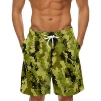 Sanbonepd Muške proljeće Ljetne casunske hlače hlače tiskane sportske hlače na plaži sa džepovima