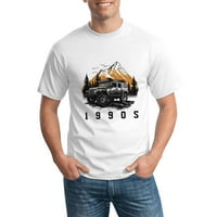 Vintage T-majice 1990s džip svađa muške majice kratkih rukava 180g