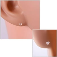 Parovi prozirnih plastičnih minđuša čisto ušne rupe pričvrsne naušnice klisci čistog uha razdvajanja