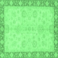 Ahgly Company Zatvoreni kvadrat Sažetak Smaragdno zeleni modernim prostirkama, 5 'kvadrat