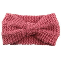Tople trake za glavu za žene ružičaste žene pletene glava za glavu Crochet zimska toplija kosa za kosu