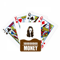 Žena brada valovita kosa Art Deco Fashion Poker igračka karta smiješna ručna igra