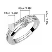 Lroplie prstenovi za žene djevojke vole srce otvaranje kreativnog nakita rođendan prijedloge za brisanje