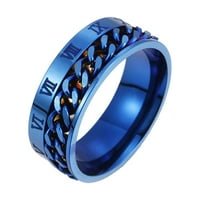 WeFuesd nakit za žene Nova siple prijenose nakit Muški titanijum čelik Rotirajući rimski lančani prsten