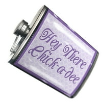 Flask Hey The Chacem-A-Dee Purple Easter Trellis