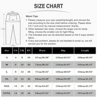 HHEI_K modni ženski visoki struk casual labavi elastični struk dvostruke džepne hlače posteljine hlače