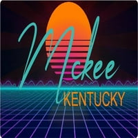McKee Kentucky Vinil Decal Stiker Retro Neon Dizajn