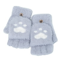 Opolski par zimske rukavice Cat noge Polovni poklopac za prekrivanje prsta zgušnjava plišane crtane