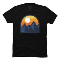 Beauty Sunset Mountain Muške grafički tee - Dizajn od strane ljudi 2xl
