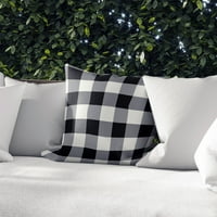 Holiday Black and White Plaid Vanjski jastuk od Kavka dizajna